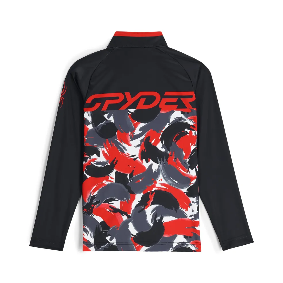 Spyder Layers*Boys Camo Half Zip - Red SPYDERRED