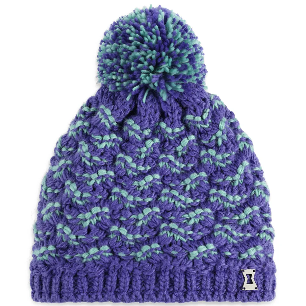 Spyder Hats*Girls Brrr Berry Pom - Purple Flash PURPLEFLASH