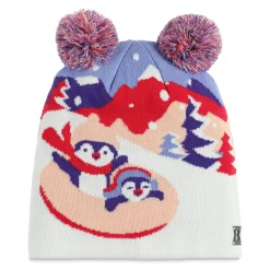 Spyder Hats*Girls Penguin Double Pom - MULTI