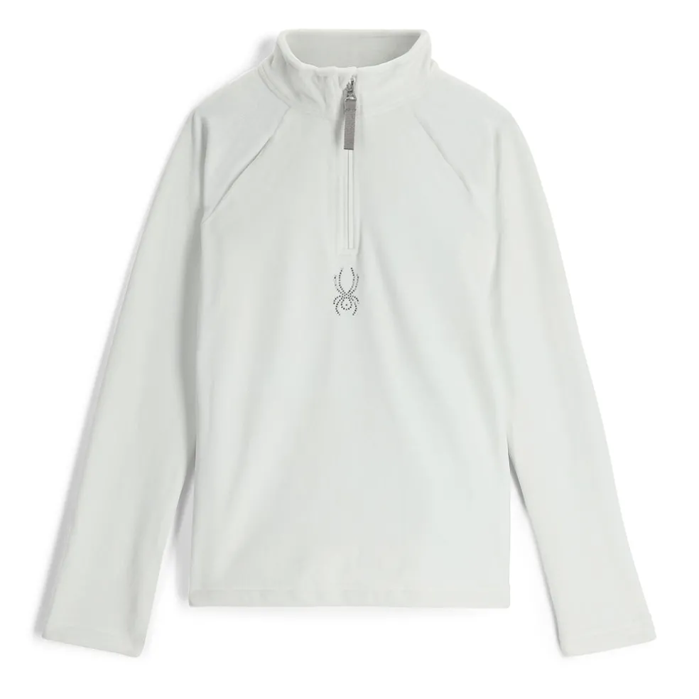 Spyder Fleece*Girls Shimmer Bug Half Zip - WHITE