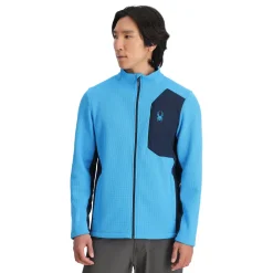 Spyder Midlayers|Fleece*Mens Bandit Full Zip - Aether Blue AETHERBLUE