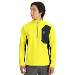 Spyder Midlayers|Fleece*Mens Bandit Half Zip - Acid Yellow ACIDYELLOW