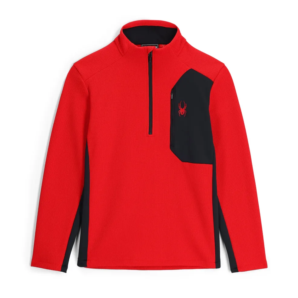 Spyder Midlayers|Fleece*Mens Bandit Half Zip - Red SPYDERRED