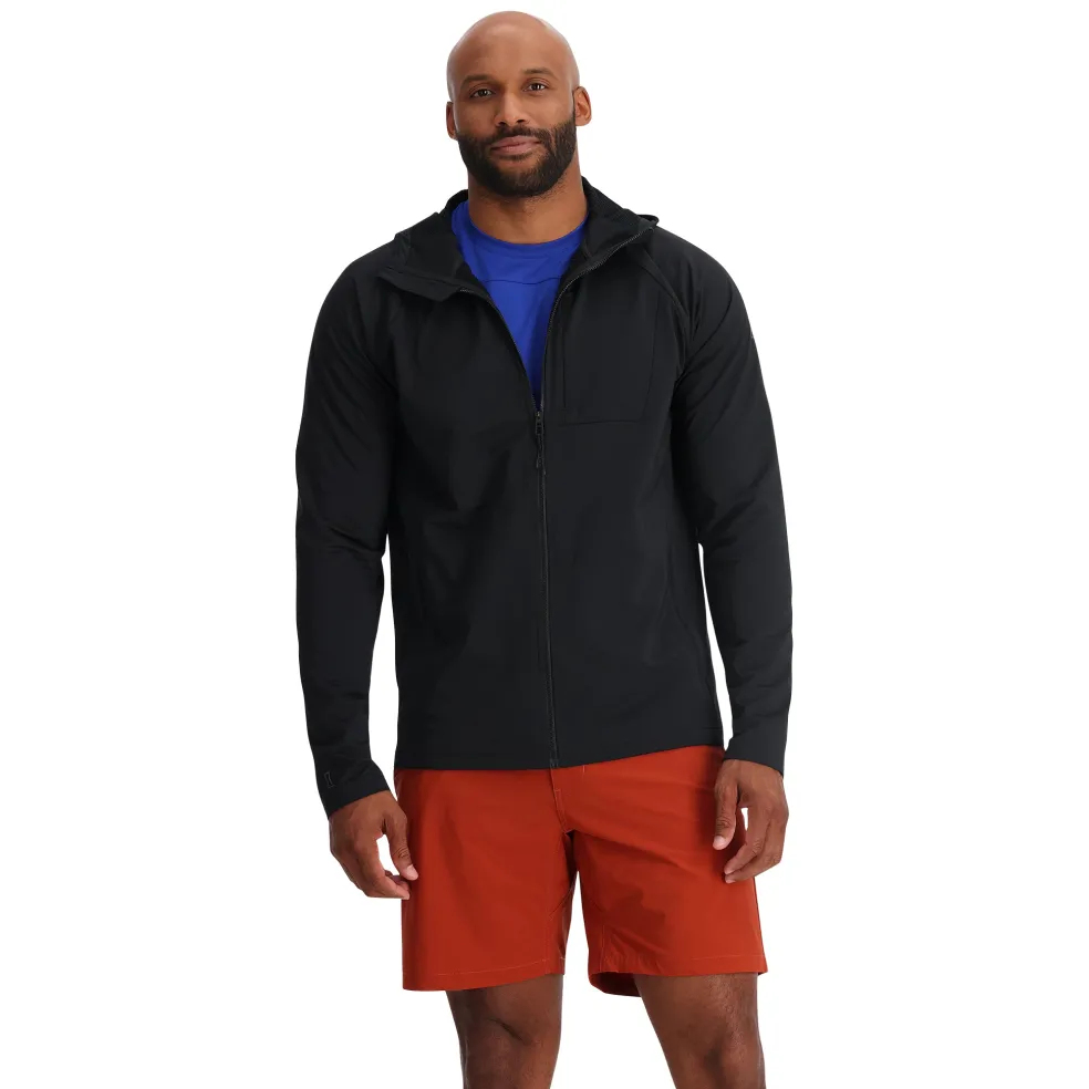 Spyder Midlayers|Fleece*Mens Gridweb Hoodie - BLACK