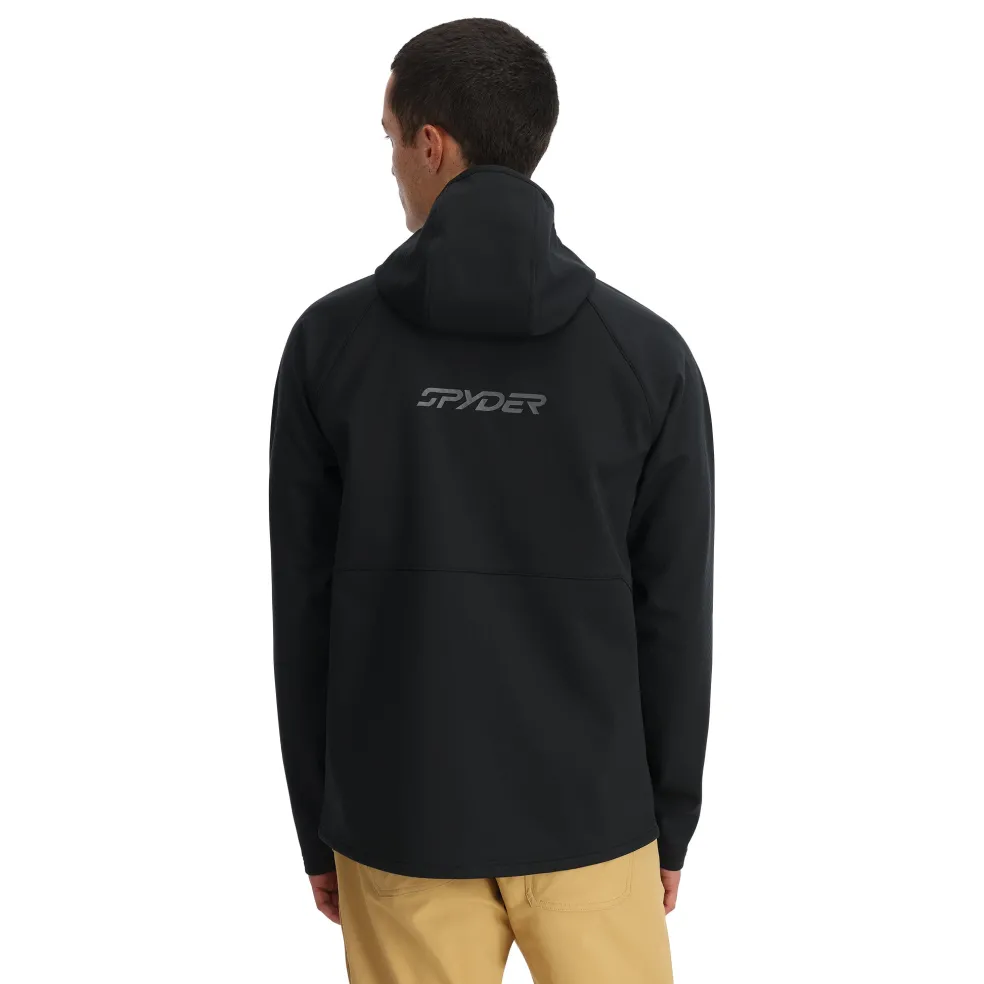 Spyder Midlayers|Fleece*Mens Gridweb Hoodie - BLACK