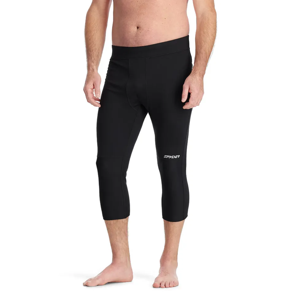 Spyder Baselayers*Mens Stretch Charger 3/4 Pant - BLACK
