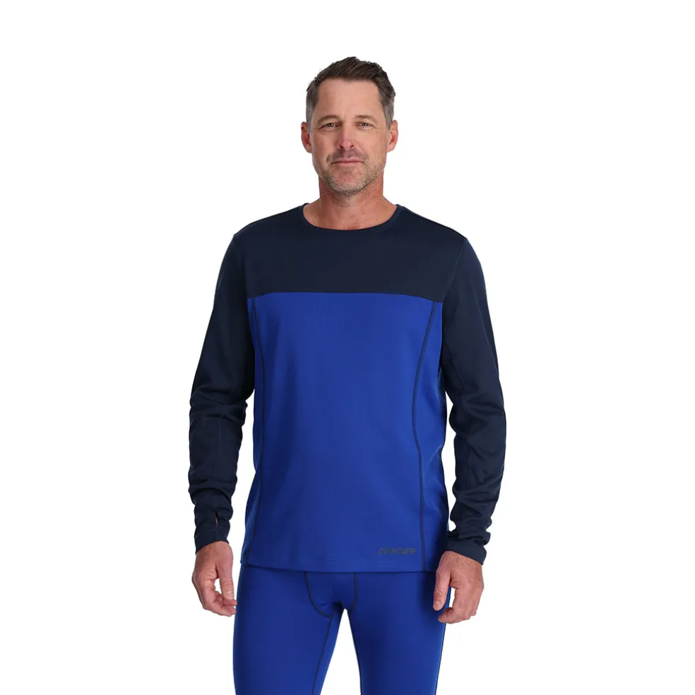 Spyder Baselayers*Mens Stretch Charger Crew - Electric Blue ELECTRICBLUE