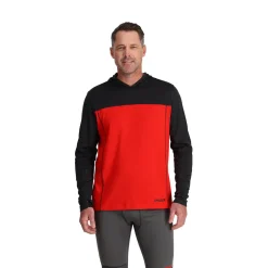 Spyder Baselayers*Mens Stretch Charger Hoodie - VOLCANO