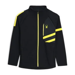 Spyder Midlayers|Fleece*Mens Wengen Bandit Full Zip - BLACK