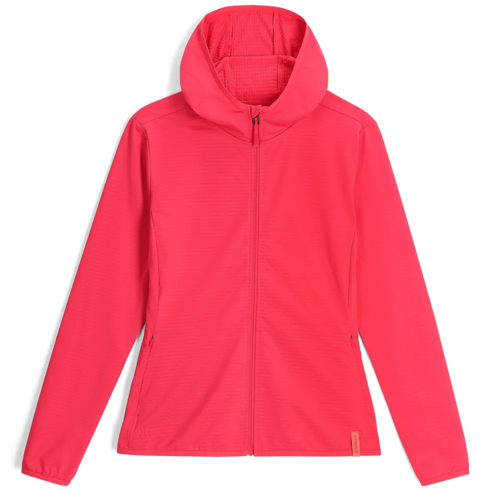 Spyder Midlayers|Fleece*Womens Gridweb Fleece Hoodie - Prism Pink PRISMPINK