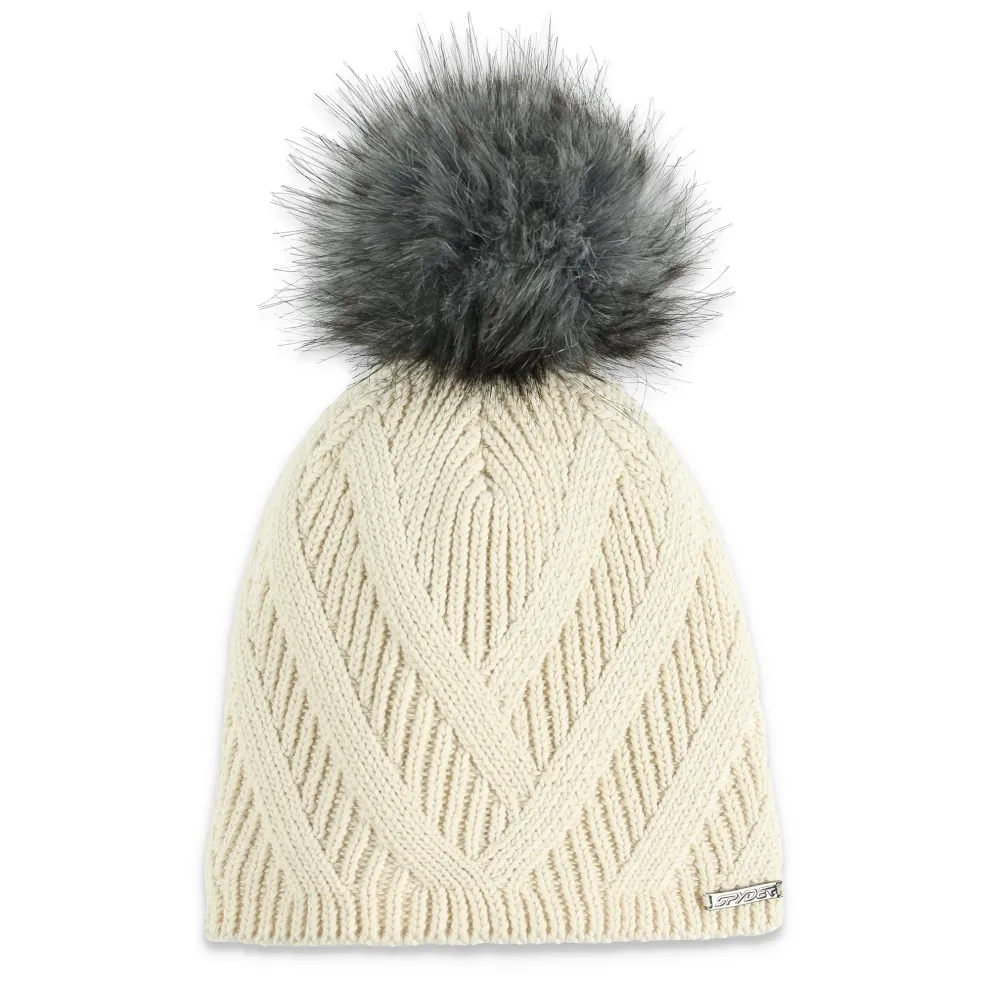 Spyder Hats*Womens Royal Pom - Vanilla Latte VANILLALATTE