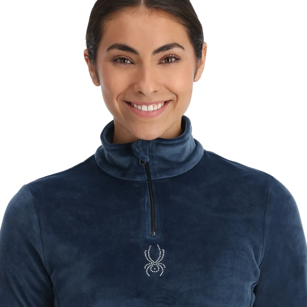 Spyder Midlayers|Fleece*Womens Shimmer Bug Half Zip - True Navy TRUENAVY