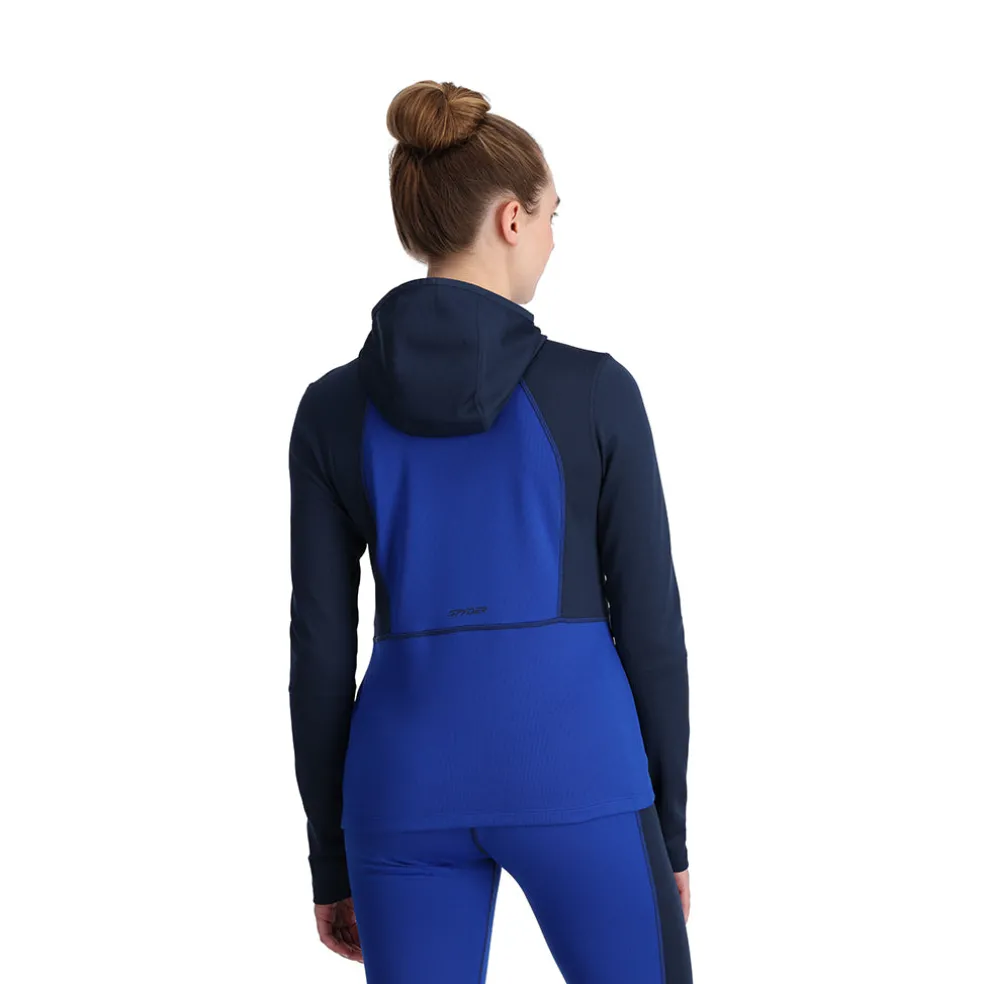 Spyder Baselayers|Midlayers*Womens Stretch Charger Hoodie - Electric Blue ELECTRICBLUE