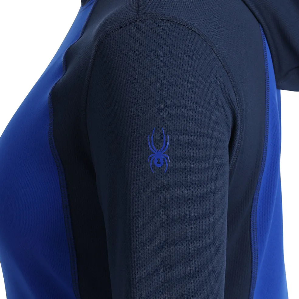 Spyder Baselayers|Midlayers*Womens Stretch Charger Hoodie - Electric Blue ELECTRICBLUE