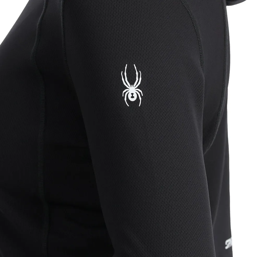 Spyder Baselayers|Midlayers*Womens Stretch Charger Hoodie - BLACK